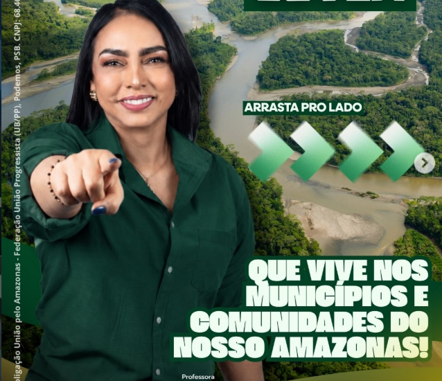 Professora Antônia representando as comunidades do Amazonas